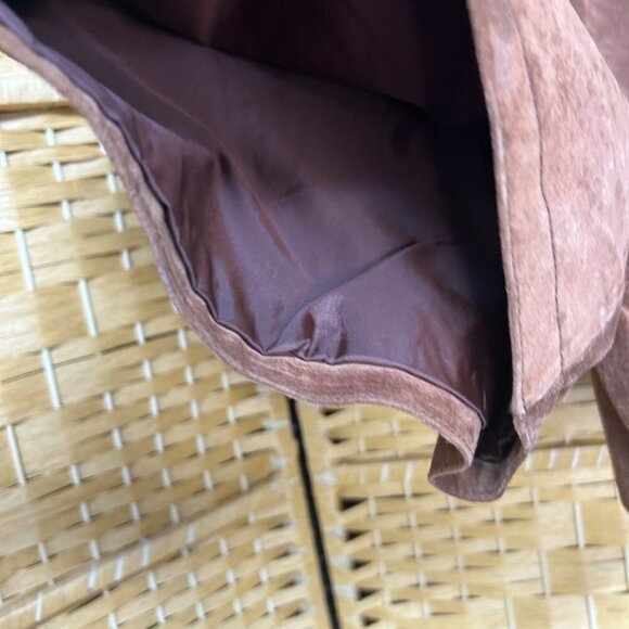 International Leather Collection Womens Vintage Short Size 9/10 Brown Suede - Picture 5 of 9